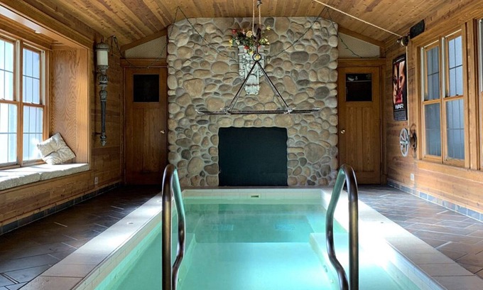 Green Lake Cabin | Unique Wisconsin Cabin Rental with Hot Tub & Lake View