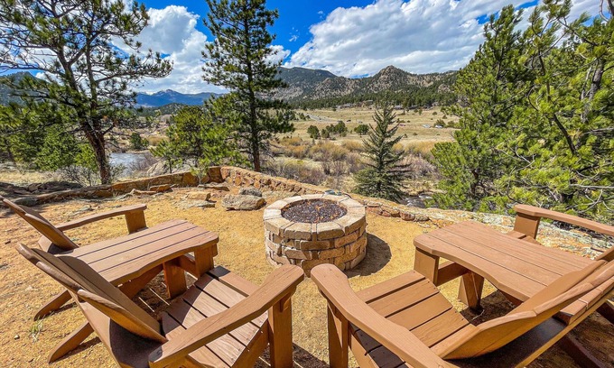 Estes Park Cabin | Serene Mountain Cabin with Riverfront and Valley Views