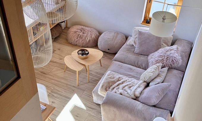 Laax Apartment | Mountain Design Oasis in Laax: Pet-Friendly Retreat with Pool
