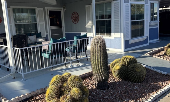 Apache Junction Condo | Serene Mountain View Resort with Pool and Spa Amenities