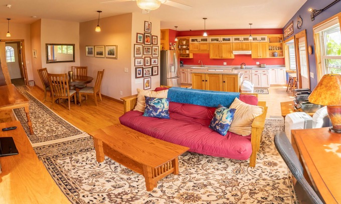 Ithaca House | Inviting Ecovillage with Ocean View & Jacuzzi Retreat