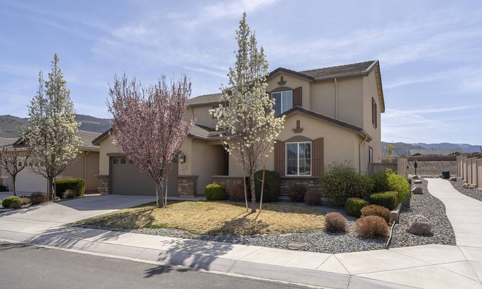 Reno House | Inviting Mt Views Home with 5 Beds & Hot Tub, Near Tahoe