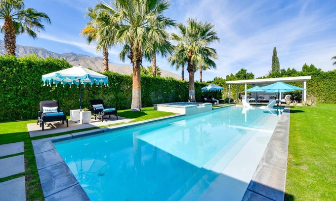 Palm Springs House | Idyllic Palm Springs Home with Scenic Views & Poolside Fun