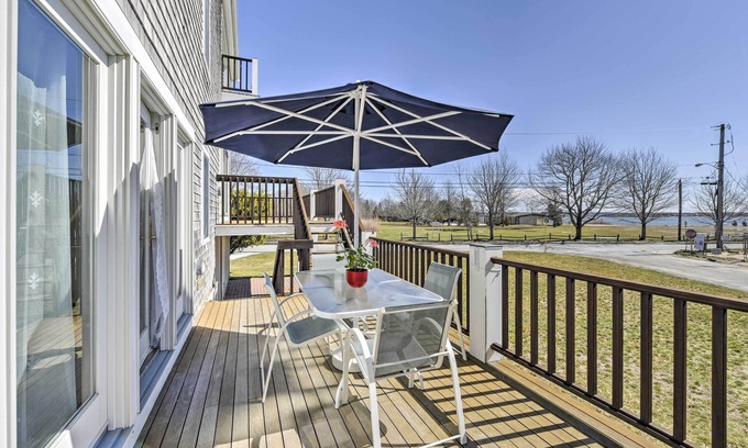 Marion Center Cottage | Elevated Marion House: Ocean Views, Deck & Family Amenities