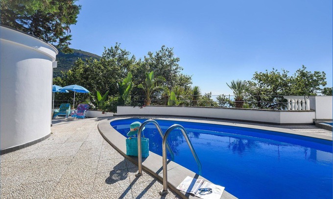 San Pietro Villa | My Rental Homes - Villa Lamaro with large terrace, pool, garden and sea view