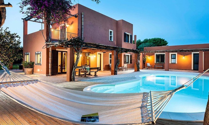 Marsala Villa | Villa Creta: Relaxing Retreat with Pool in Lush Garden