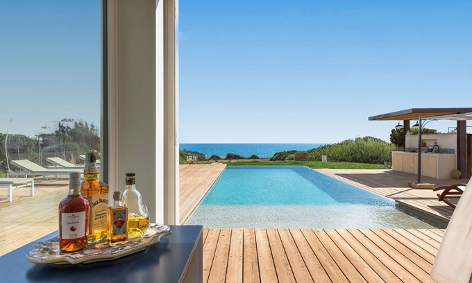 Sicily South Coast Villa | Villa Smeralda: Oceanfront Oasis with Pool & Garden Views