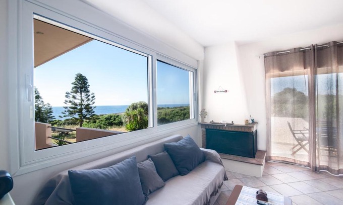 Agrilos House | Oceanfront Naiada Stomio-A Apartment: Rated 9.9/10 by Guests