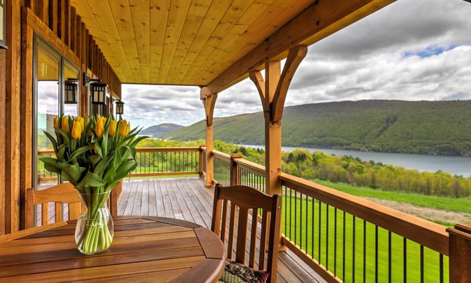 Naples Cabin | Scenic Naples Cabin with Lake Views & Inviting Deck