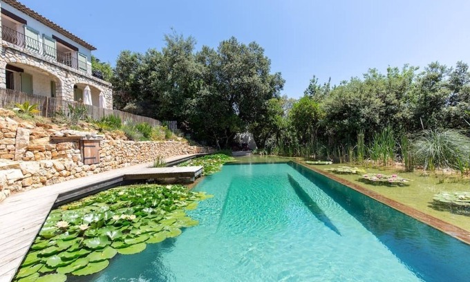 Grasse Villa | Unforgettable Villa with Natural Pool & French Riviera Views