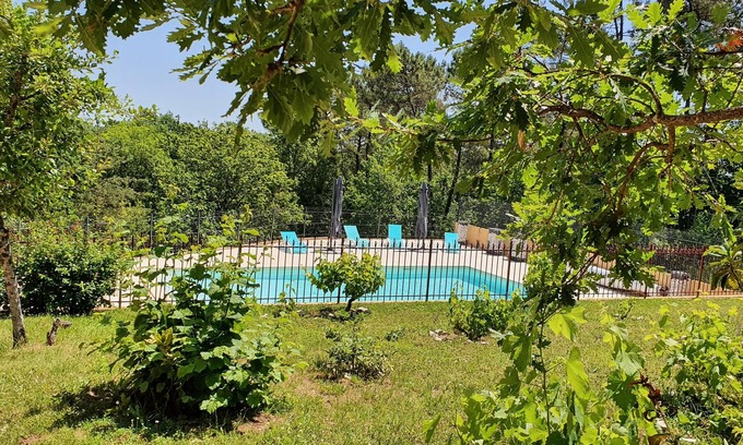 Saint-Andre-dAllas Cottage | Idyllic Escape at La Grande Salamandre with Pool & Views