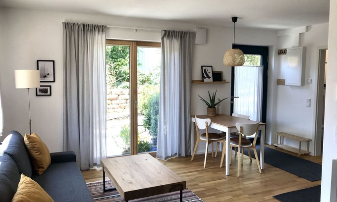 Ohningen Apartment | Nature-Inspired Retreat at Bodensee with Pool & Spa Access