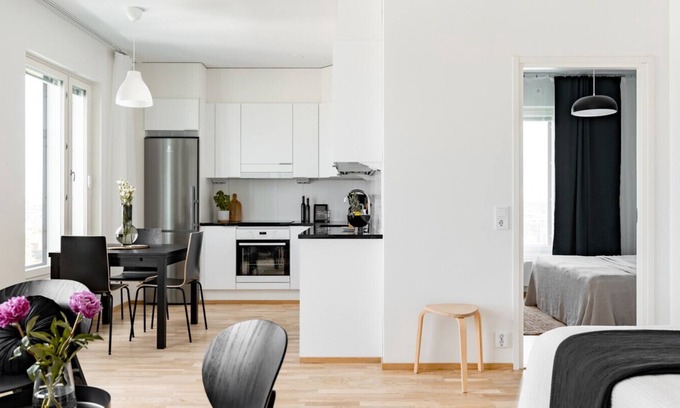 Tampere Apartment | New 1BR Apt with Sauna, Balcony & 11th Floor Views