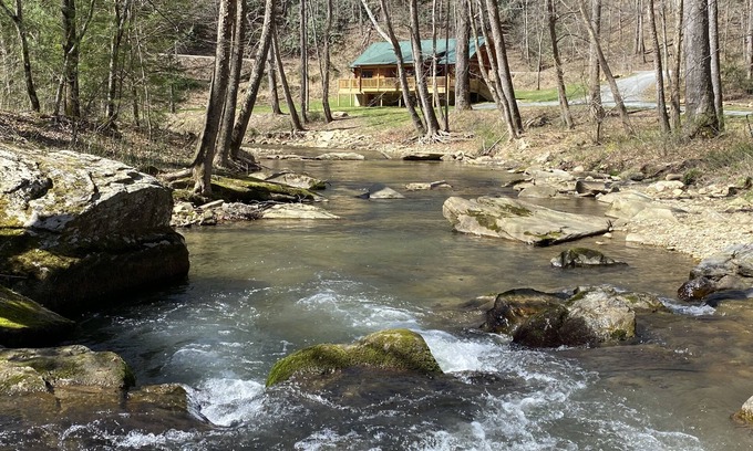 Deep Gap Cabin | Cozy Log Cabin Retreat by Trout Stream with Hot Tub