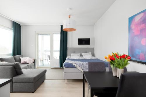 Espoo Apartment | Stylish 2BR Design Home with Sauna in Espoo Park