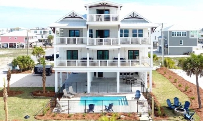 Mexico Beach House | Beachfront 7BR House with Private Heated Pool & Ocean Views