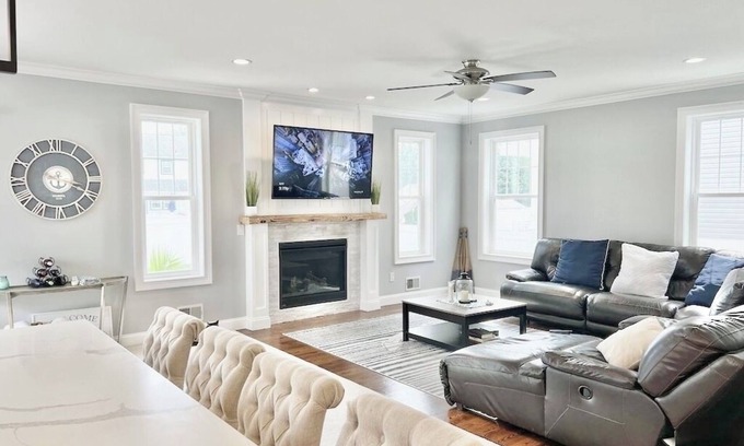 Long Branch House | Beach House Escape: Steps from the Shore with Ocean Views