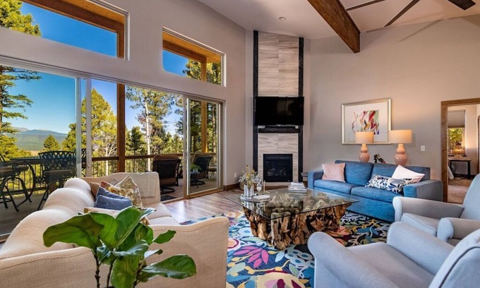 Angel Fire House | Experience Tranquility: 3 King Bedrooms & Gourmet Kitchen