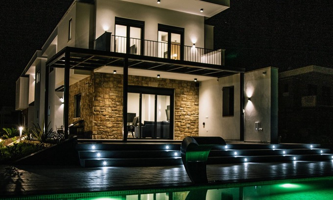 Pefkochori Villa | Modern Villa with Pool in a Prime Touristic Location