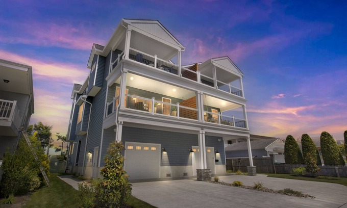 Southend House | Coastal Haven: Custom Beach Home Steps from Ocean & Park