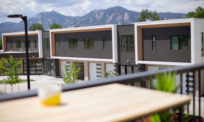 Boulder Condo | New Construction with Impressive Office & Scenic Mountain Views