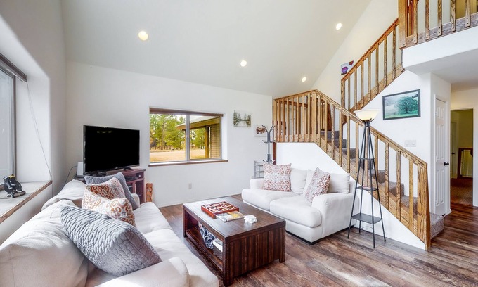 Pagosa Springs House | Pet-Friendly Retreat with Electric Fireplaces & Nearby Pool