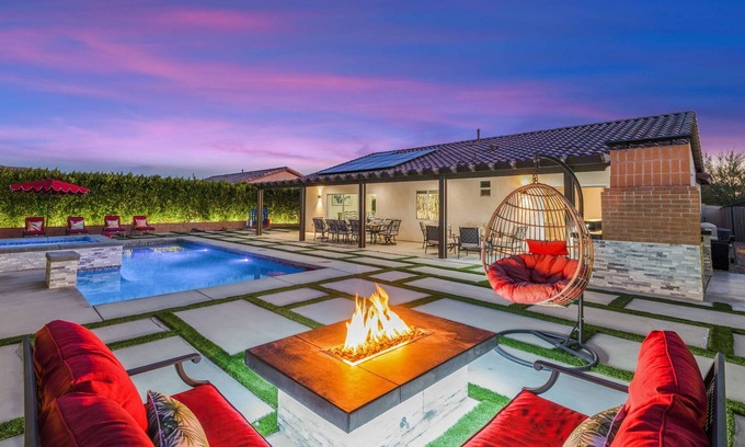 Desert Hot Springs House | Exciting Amenities Await: Gameroom, Pool & Spa Retreat