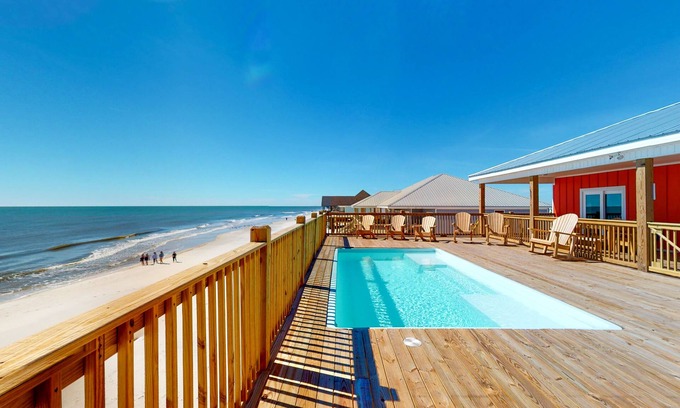 Dauphin Island House | Dog-Friendly Gulf Front Home with Pool & Ocean Views