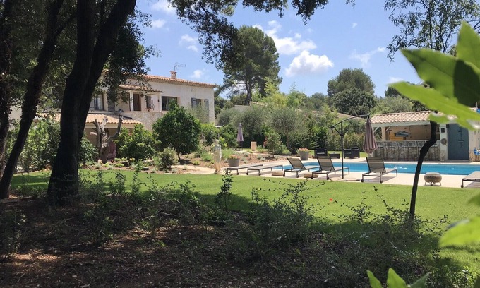 Roquefort-les-Pins House | Beautiful Garden-Level Villa with Pool and Family-Friendly Amenities