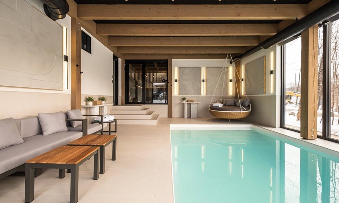 Mont-Tremblant House | Experience Lagom Evergreen: 7 Bedrooms with Indoor Pool