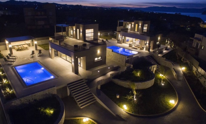 Kato Galatas Villa | New Villa with Private Pools, Sauna & Hot Tub - Ideal Getaway