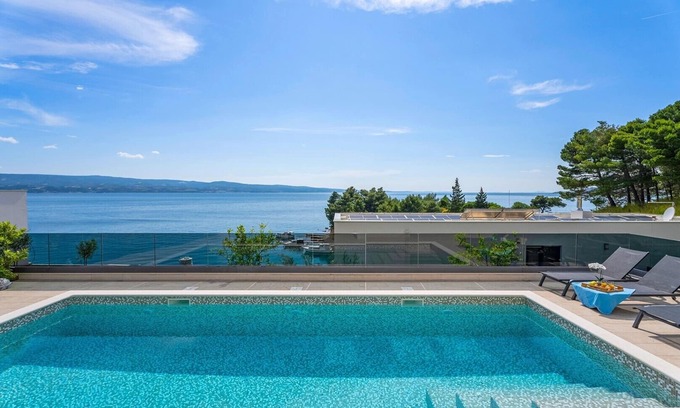 Omis Villa | Seafront Villa IVAN: Heated Pool & Ocean Views, 10/10 Rated