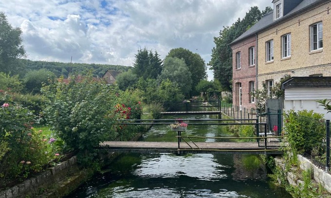 Martin-Eglise House | Idyllic Maison Normande by the River with Family Amenities