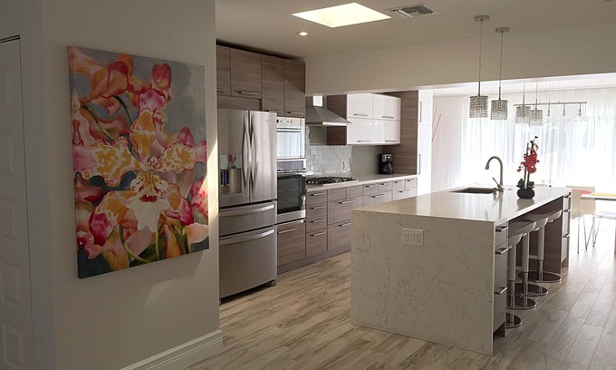 Fort Lauderdale House | Modern Coral Villa: Private Heated Pool & Steps to Beach