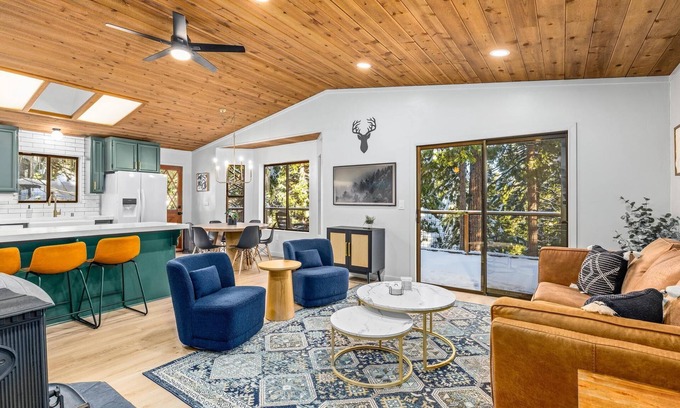Cold Springs Cabin | Modern Retreat Near Pinecrest Lake with EV Charger & Pool