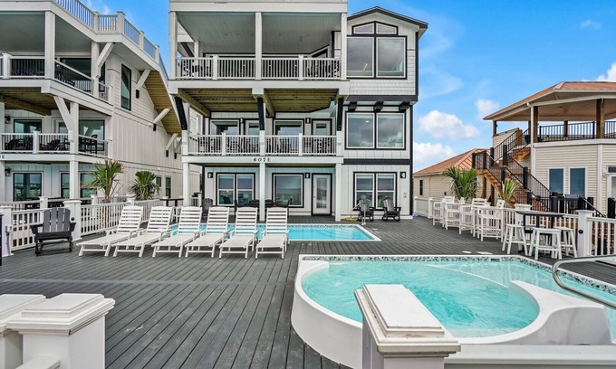 Yaupon Beach House | Oceanfront Retreat with Elevated Pool and Spa for 34 Guests