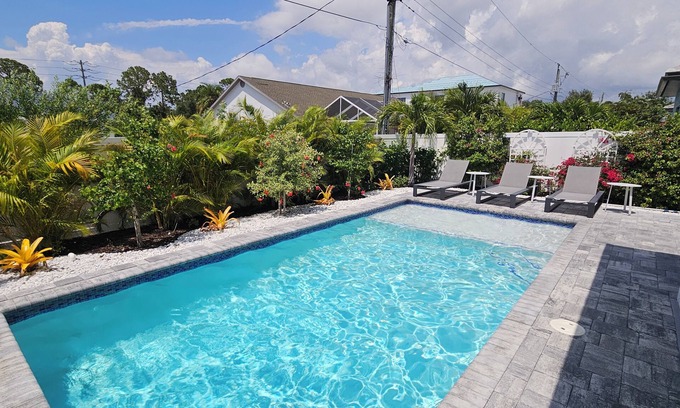 North Naples House | Stylish Designer Home with Private Pool & Beach Access