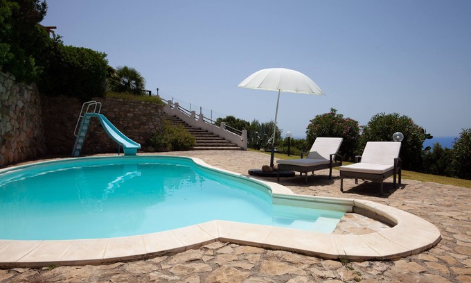 Villaggio delle Mimose Villa | Villa Evie: Scenic Sea Views, Pool & Quiet Escape Await