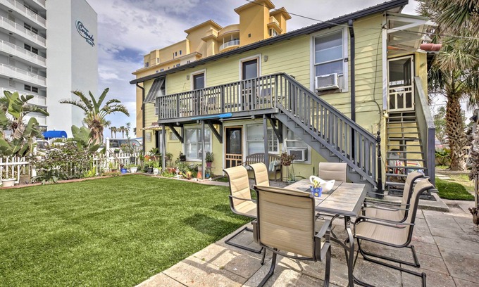 Boardwalk Apartment | NSB Getaway: Beach Access & Pet-Friendly Ocean Views