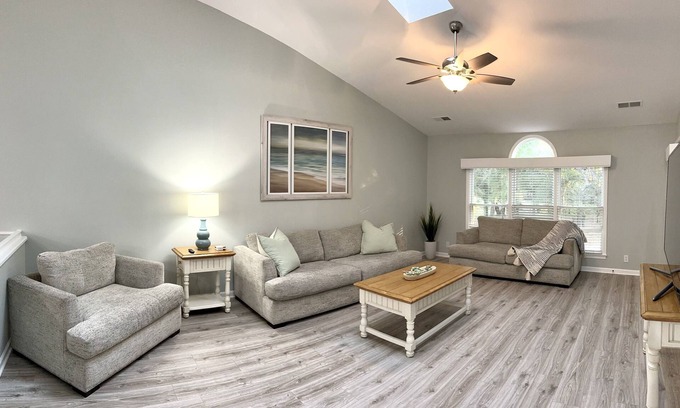 Sea Trail House | Escape to Sunset Beach: Relax by Pools & Golf Course