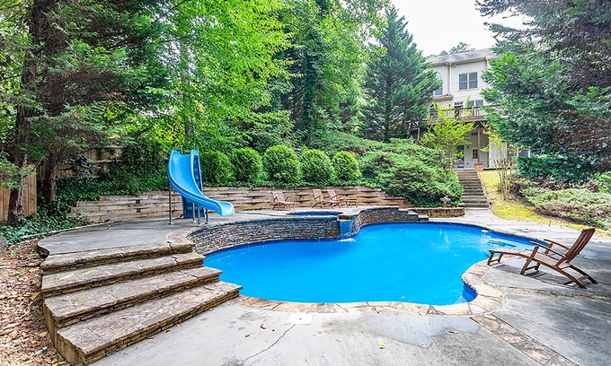 Mableton House | Family Haven at Vinings Estates: Heated Pool & Spa Retreat