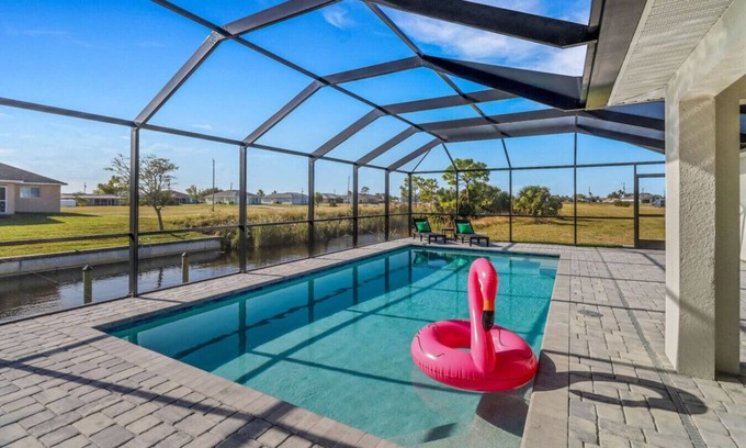 Diplomat House | New Haven with Heated Pool & Pier on Wide Canal for Families
