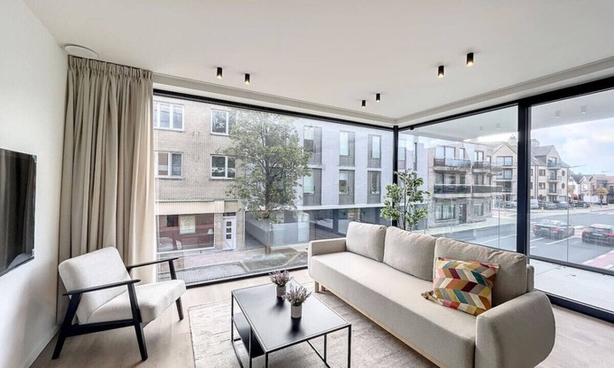 Duinbergen Apartment | Modern Oceanfront Apartment Steps from the Beach