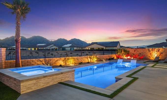 La Quinta Villa | Mountain View Oasis with Pool, Hot Tub & Family-Friendly Fun