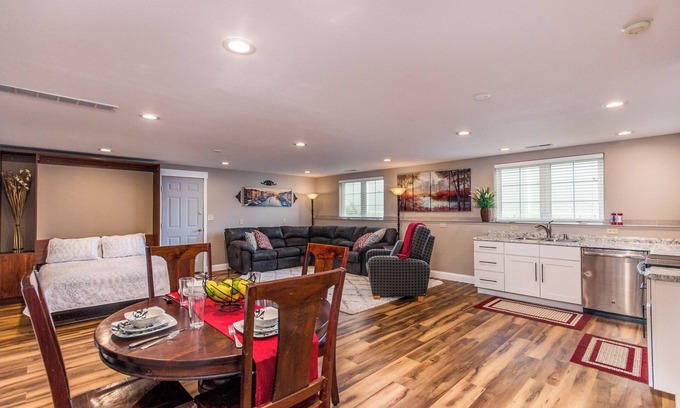 West End Apartment | Bright and Inviting Daylight Basement with Family Amenities
