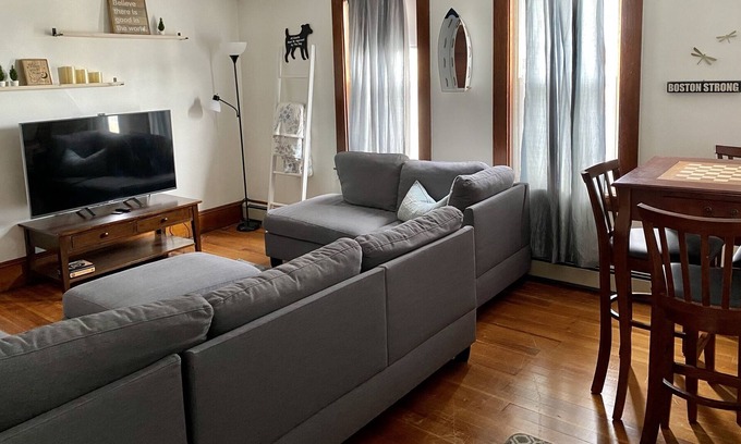 Nonantum Apartment | Newly Renovated 1BD Private Suite w/Parking + WIFI