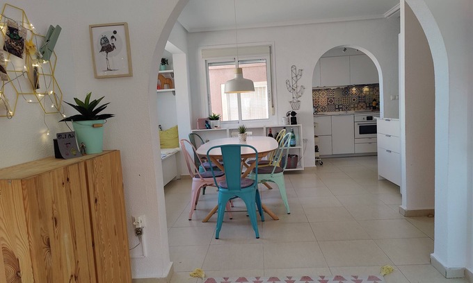 Gran Alacant House | Recently Renovated Corner House with Oceanfront Pool