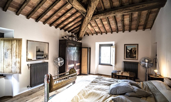 Monticiano Villa | Renovated Farmhouse Retreat with Pool in Scenic Tuscany
