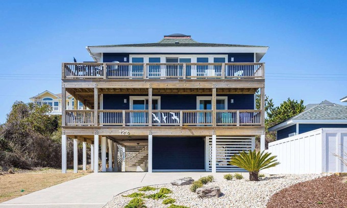 Wild Duck Dunes House | Inviting Semi-Oceanfront Retreat with Private Pool in Duck