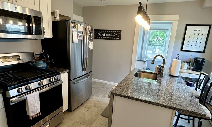 Center House | Pet-Friendly Haven: Renovated Home with Firepit & Patio
